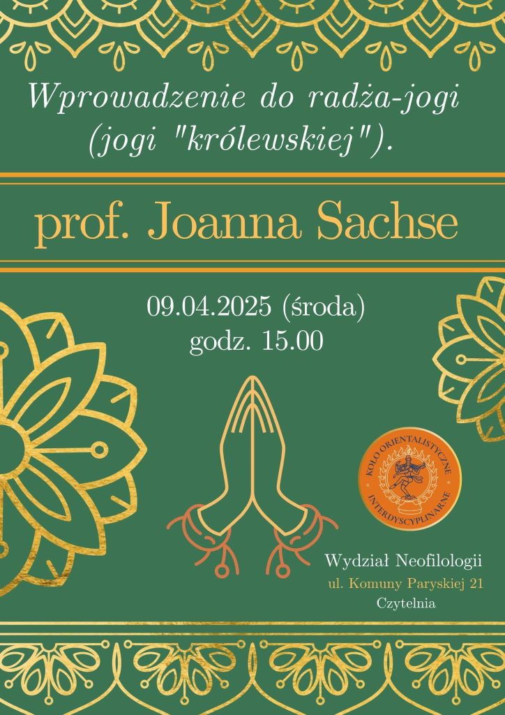 Wykład o radżajodze, plakat